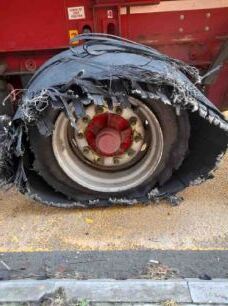 Emergency truck tyre blowout