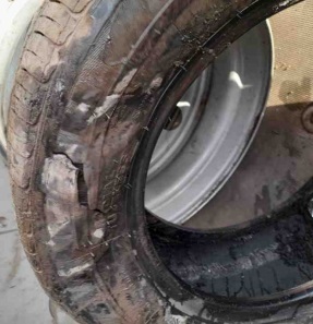 Commercial Tyre Requiring Replacement